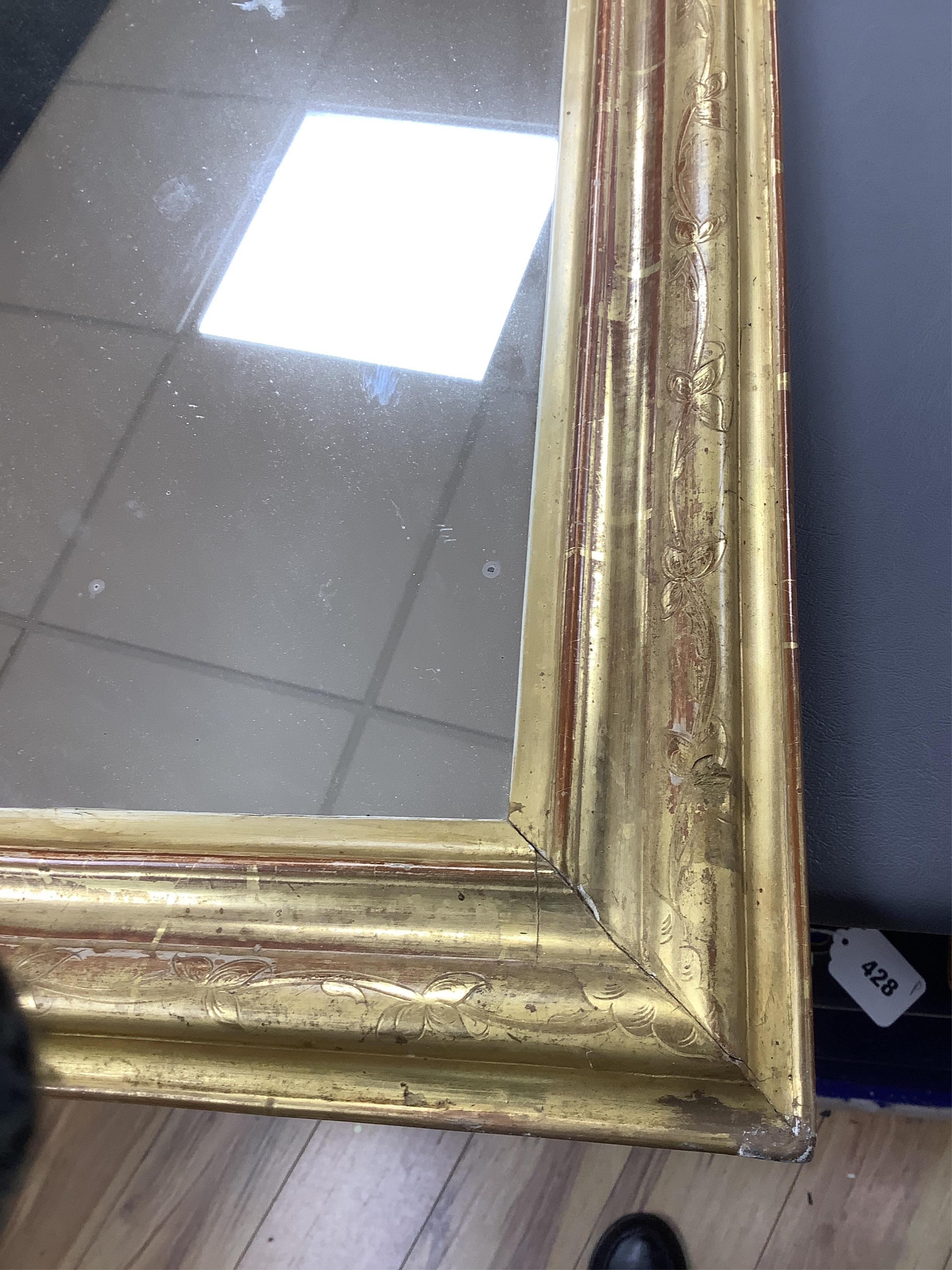 A Louis Philippe giltwood wall mirror, 54 x 42cm